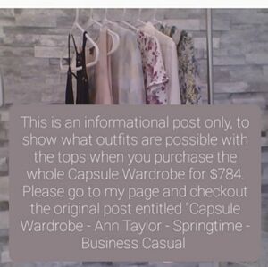 THE TOPS - 6 of 33 pieces in a Capsule Wardrobe listed for $784